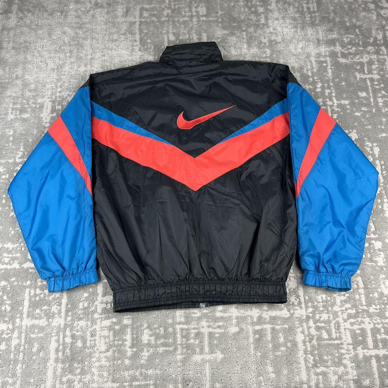 VINTAGE 90s NIKE WINDBREAKER SHELL TRACKSUIT JACKET BLACK