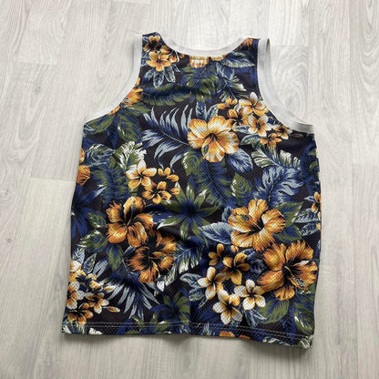 STUSSY FLORAL TANK TOP HAWAII BASKETBALL MESH JERSEY