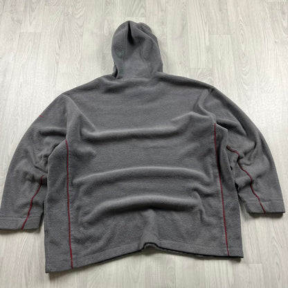 VINTAGE Y2K NIKE SPELL OUT FLEECE HOODIE GREY