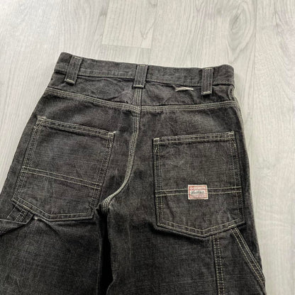 VINTAGE LEVIS STRAIGHT LEG CARPENTER JEANS FADED BLACK