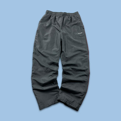 VINTAGE Y2K REEBOK STRAIGHT LEG BAGGY TRACKSUIT BOTTOMS GREY