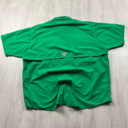 VINTAGE Y2K COLUMBIA UTILITY SHORT SLEEVE SHIRT GREEN