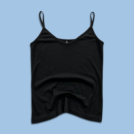VINTAGE Y2K E-VIE PLAIN CAMI TOP BLACK