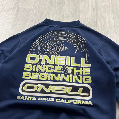 VINTAGE Y2K ONEILL GRAPHIC SWEATSHIRT NAVY BLUE