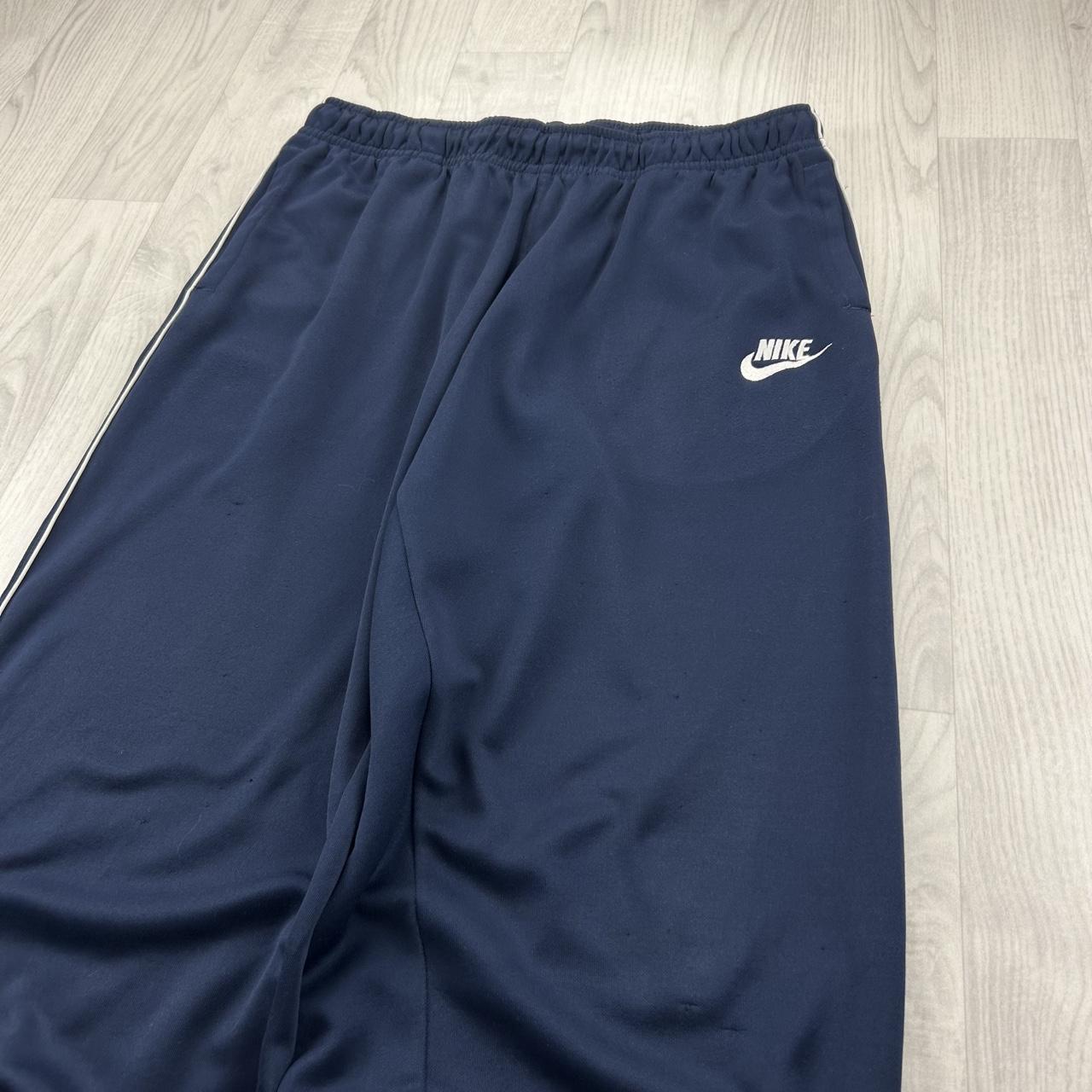 VINTAGE Y2K NIKE BAGGY WIDE LEG TRACKSUIT BOTTOMS NAVY