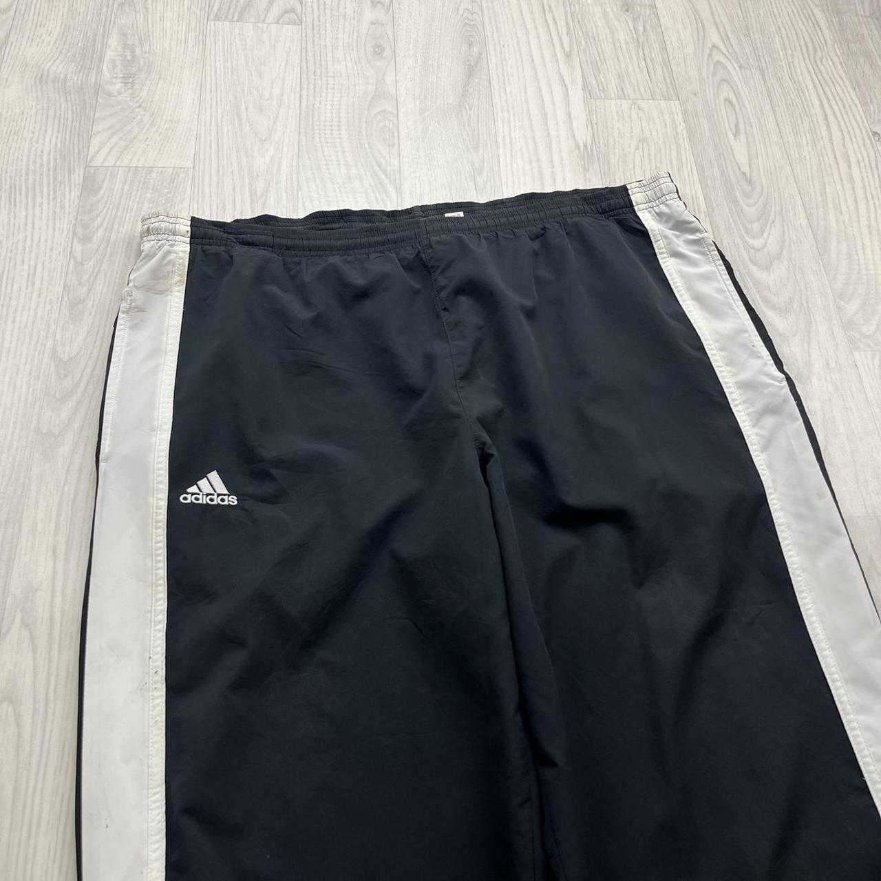 VINTAGE Y2K ADIDAS BAGGY TRACKSUIT BOTTOMS BLACK