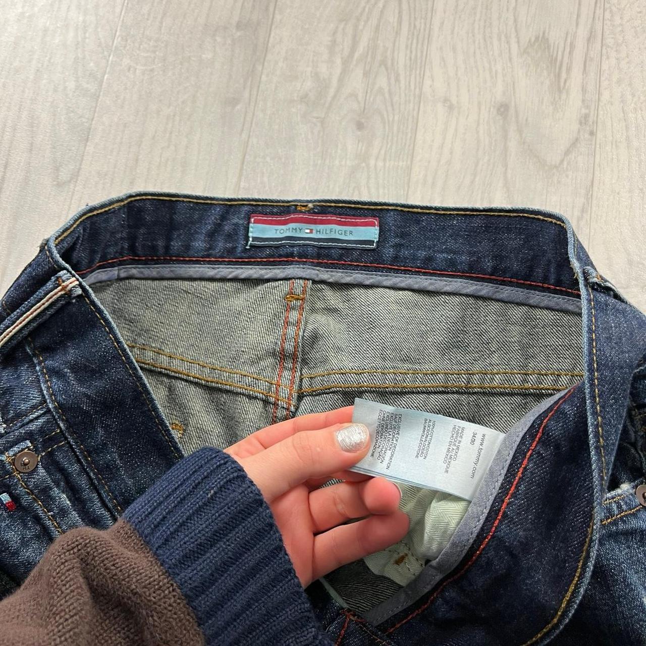 VINTAGE Y2K TOMMY HILFIGER STRAIGHT LEG BAGGY JEANS NAVY