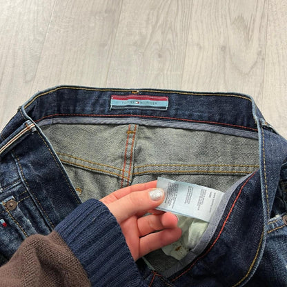 VINTAGE Y2K TOMMY HILFIGER STRAIGHT LEG BAGGY JEANS NAVY