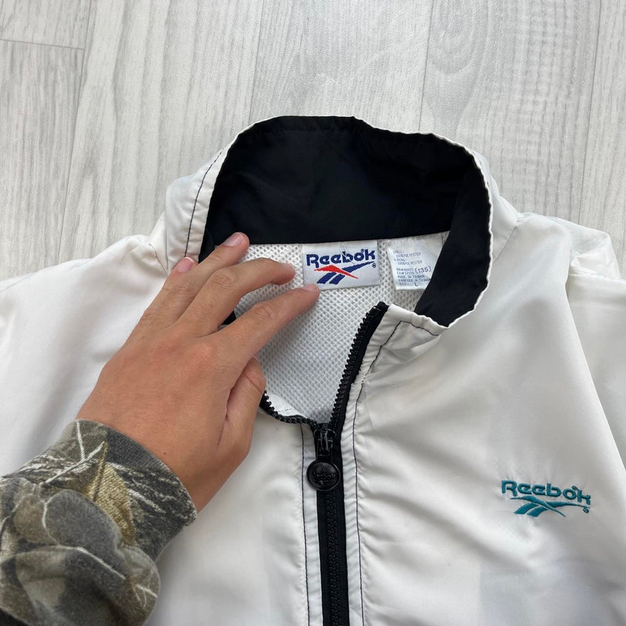 VINTAGE 90s REEBOK WINDBREAKER JACKET BLACK