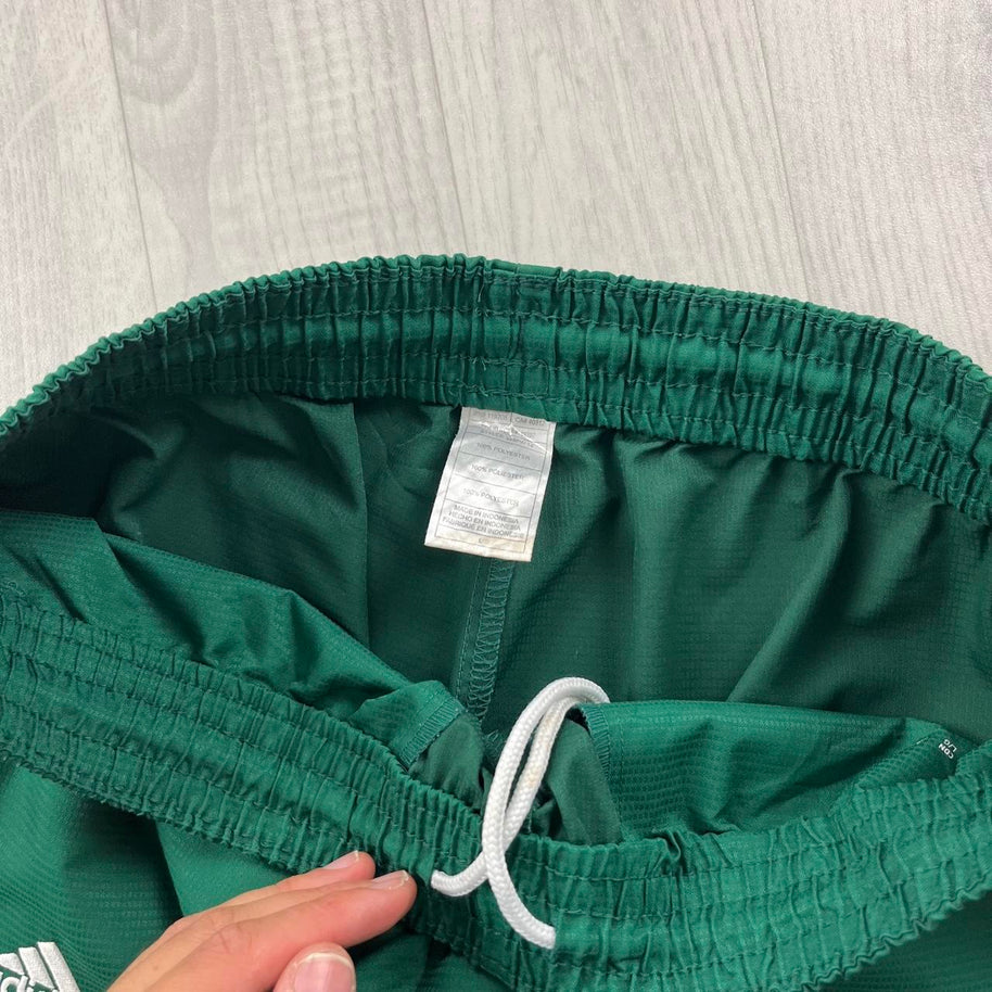 VINTAGE Y2K ADIDAS SIDE STRIPE BAGGY TRACKSUIT BOTTOMS GREEN