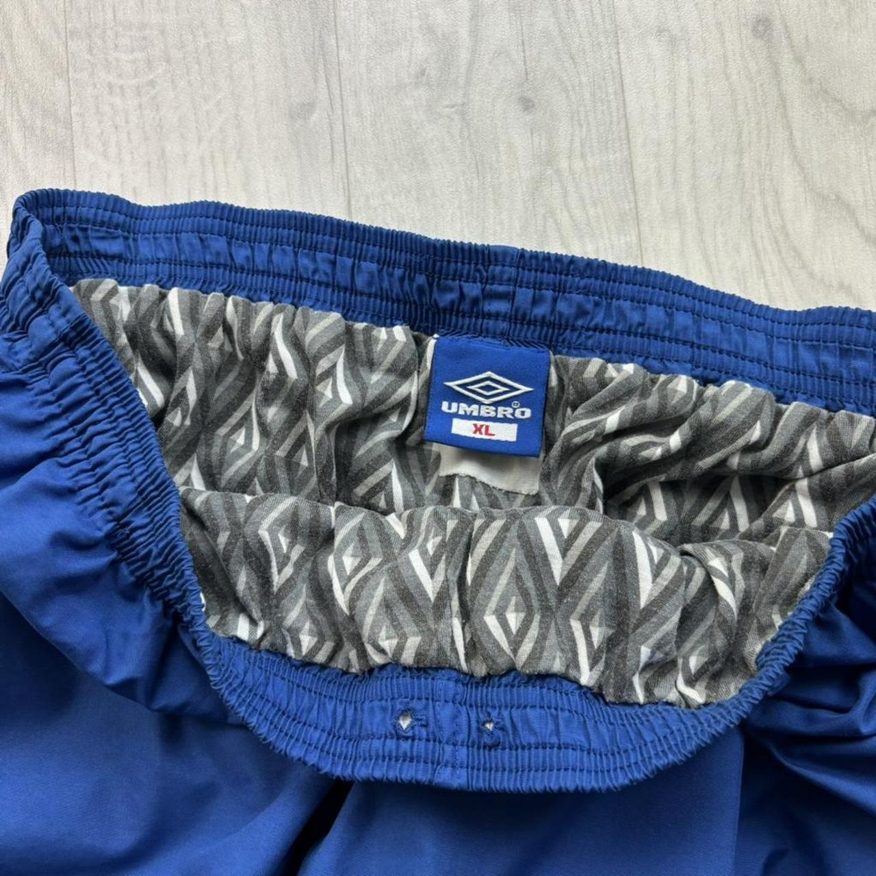 VINTAGE 90s UMBRO BAGGY TRACKSUIT BOTTOMS BLUE