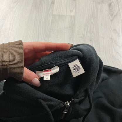 VINTAGE Y2K LEVIS ZIP CROPPED HOODIE BLACK