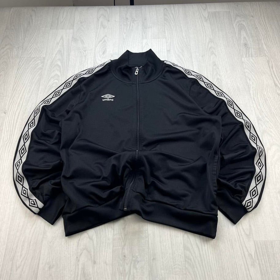 VINTAGE Y2K UMBRO ZIP UP TRACK JACKET BLACK
