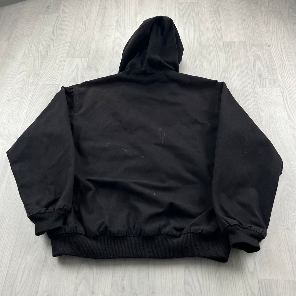 VINTAGE Y2K JEEP WORKWEAR HOODED BOMBER JACKET BLACK
