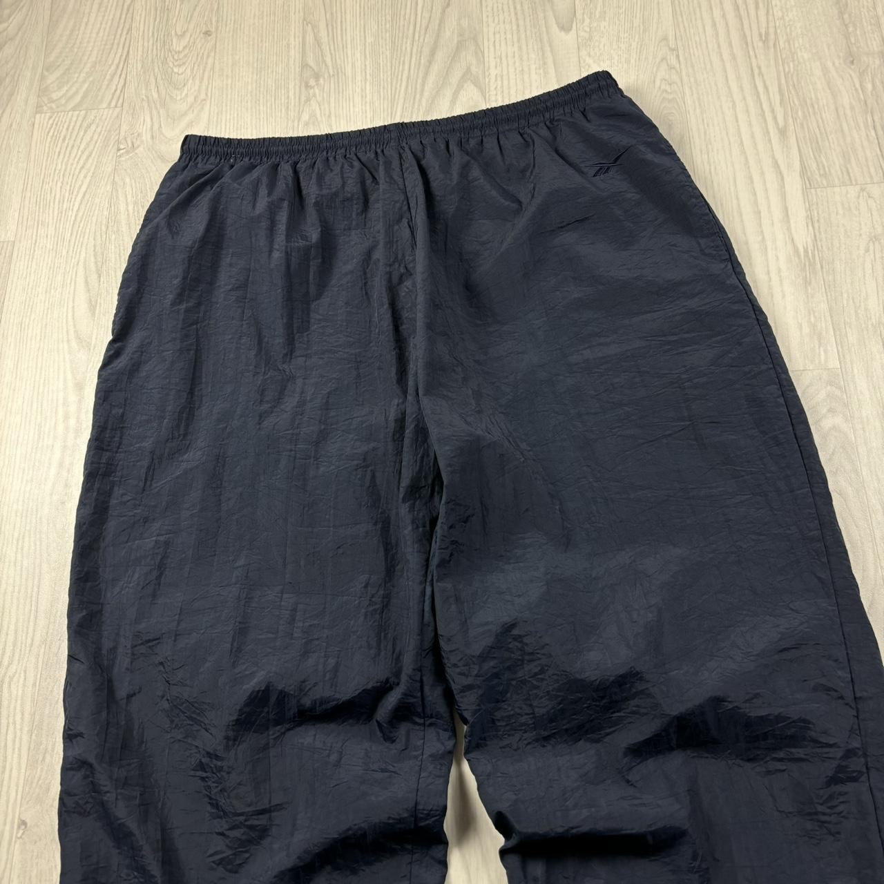 VINTAGE Y2K REEBOK BAGGY TRACKSUIT BOTTOMS NAVY