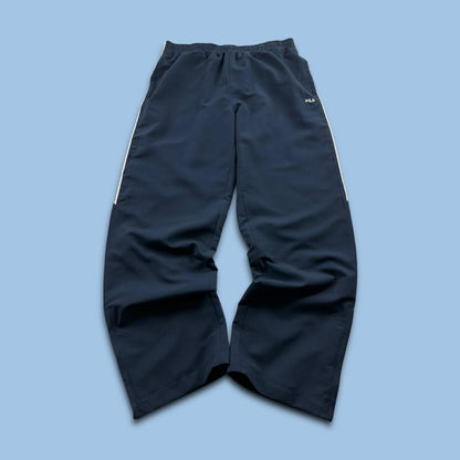 VINTAGE Y2K FILA BAGGY TRACKSUIT BOTTOMS NAVY