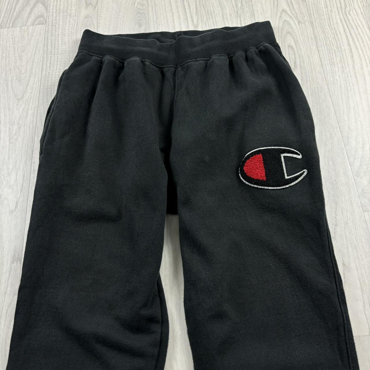 CHAMPION REVERSE WEAVE COTTON SWEATPANTS BLACK