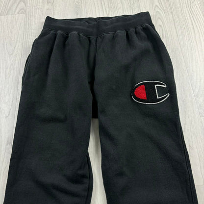CHAMPION REVERSE WEAVE COTTON SWEATPANTS BLACK