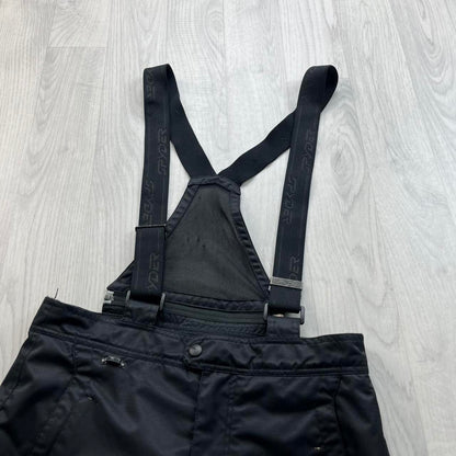 VINTAGE Y2K SPYDER BAGGY SKI PANTS SALOPETTES BLACK