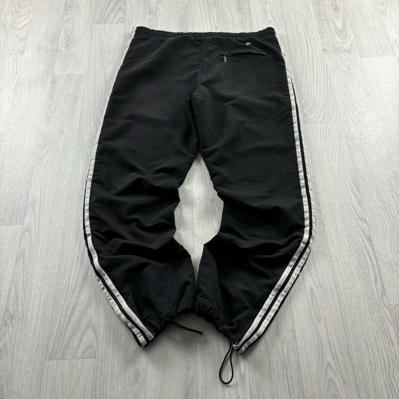 VINTAGE Y2K ADIDAS BAGGY TECHNICAL TRACKSUIT BOTTOMS BLACK