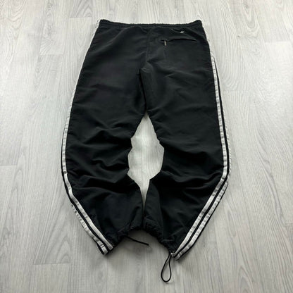 VINTAGE Y2K ADIDAS BAGGY TECHNICAL TRACKSUIT BOTTOMS BLACK