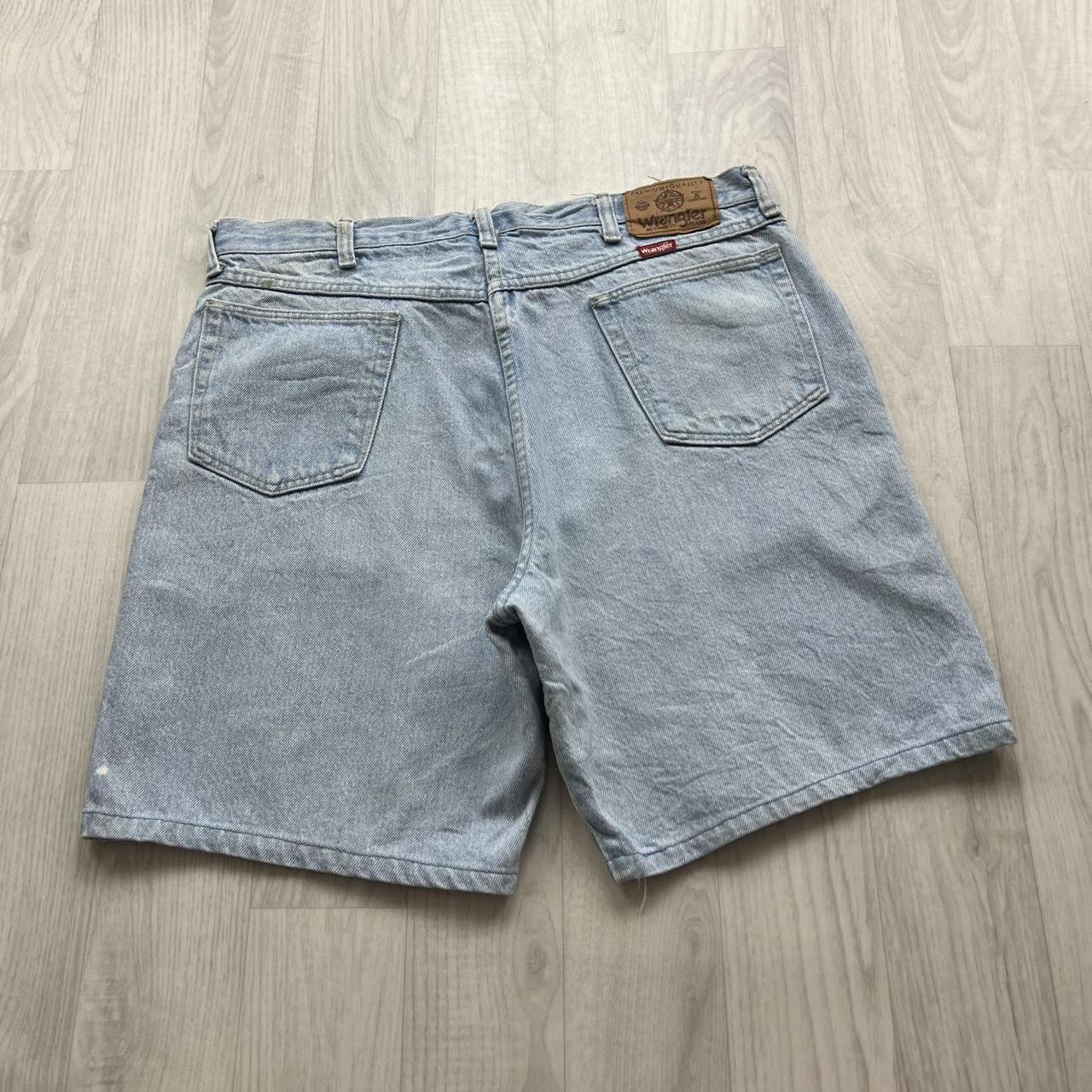 VINTAGE 00s WRANGLER BAGGY LOOSE JORTS LIGHT BLUE