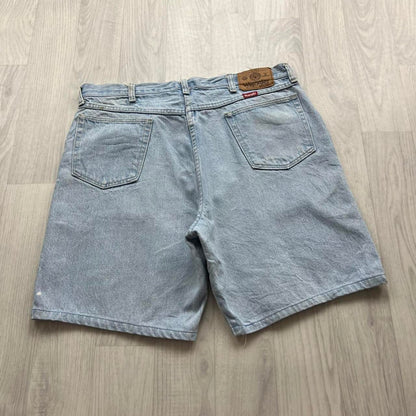 VINTAGE 00s WRANGLER BAGGY LOOSE JORTS LIGHT BLUE
