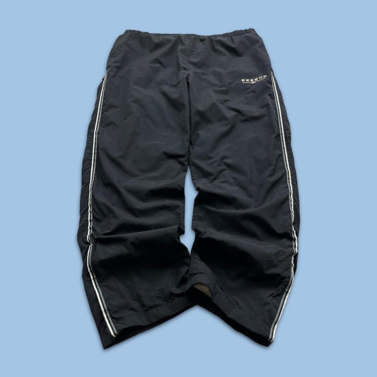 VINTAGE Y2K REEBOK BAGGY TRACKSUIT BOTTOMS BLACK
