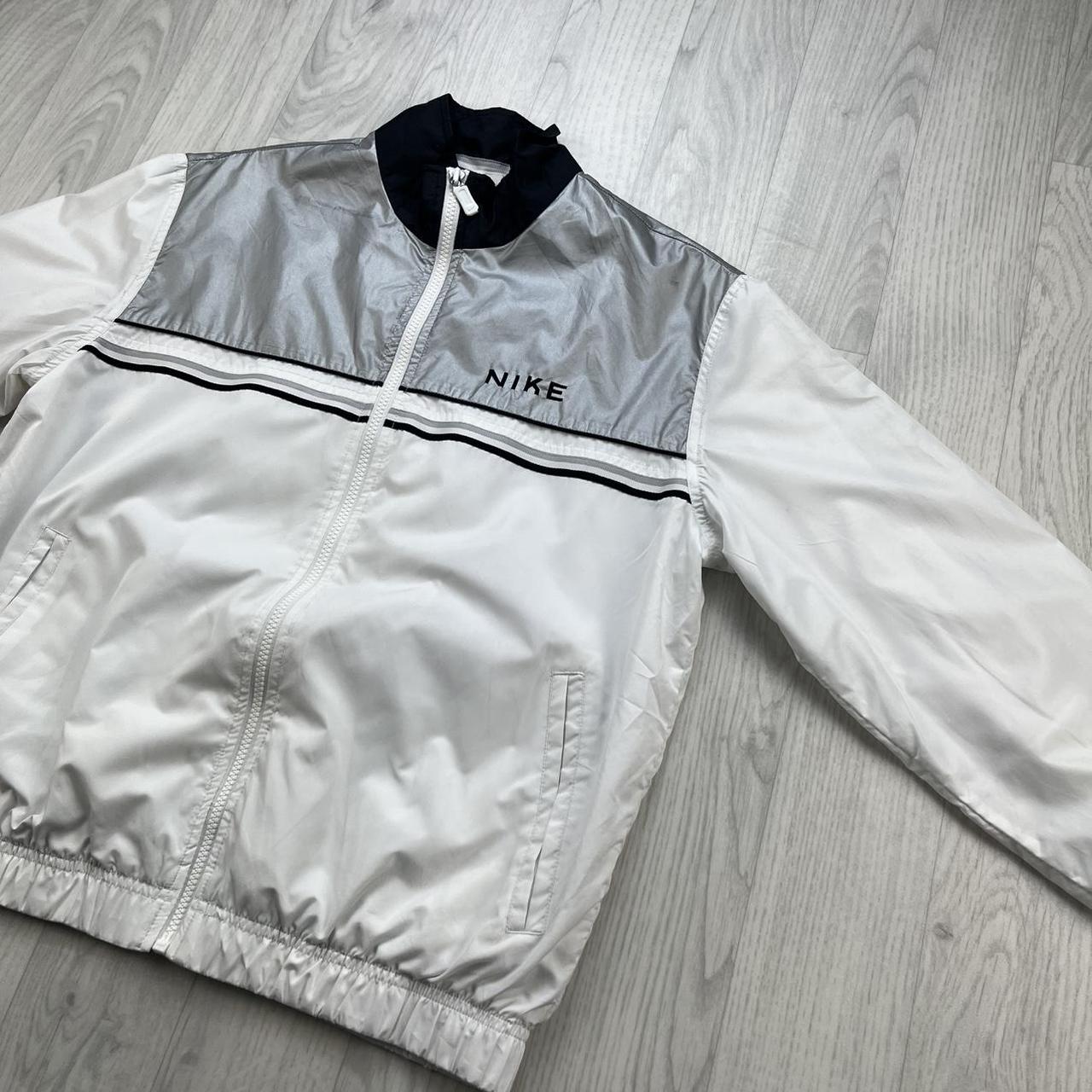 VINTAGE Y2K NIKE WINDBREAKER TRACK JACKET WHITE