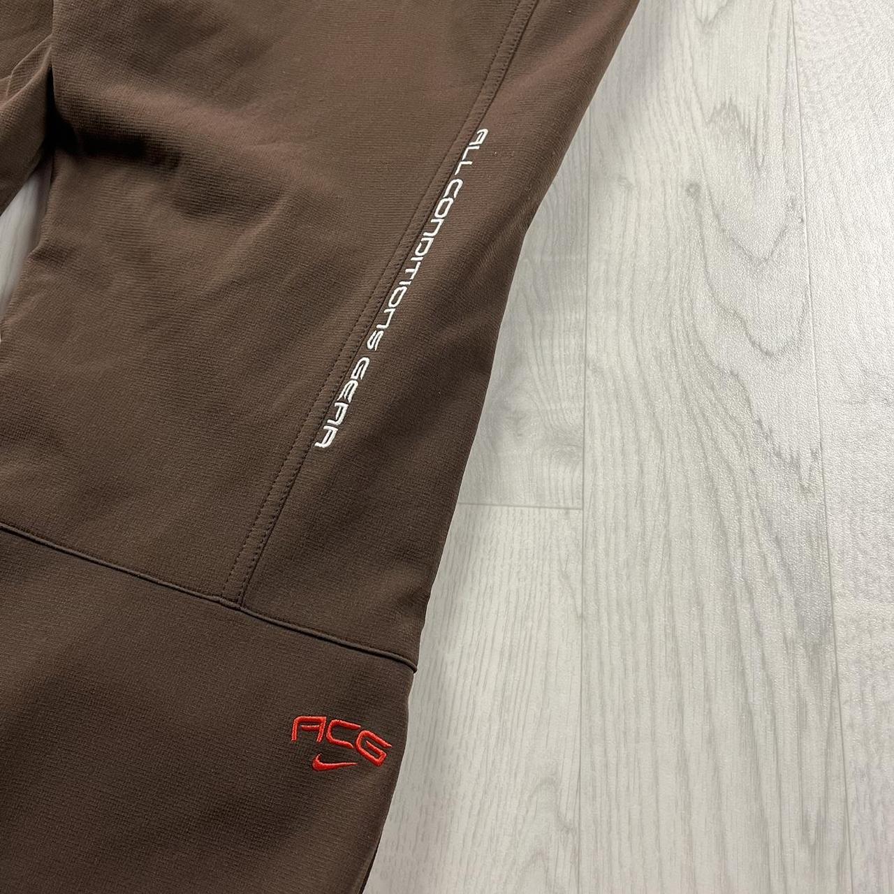 VINTAGE Y2K NIKE ACG BAGGY SKI PANTS SALOPETTES BROWN