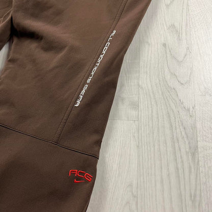 VINTAGE Y2K NIKE ACG BAGGY SKI PANTS SALOPETTES BROWN