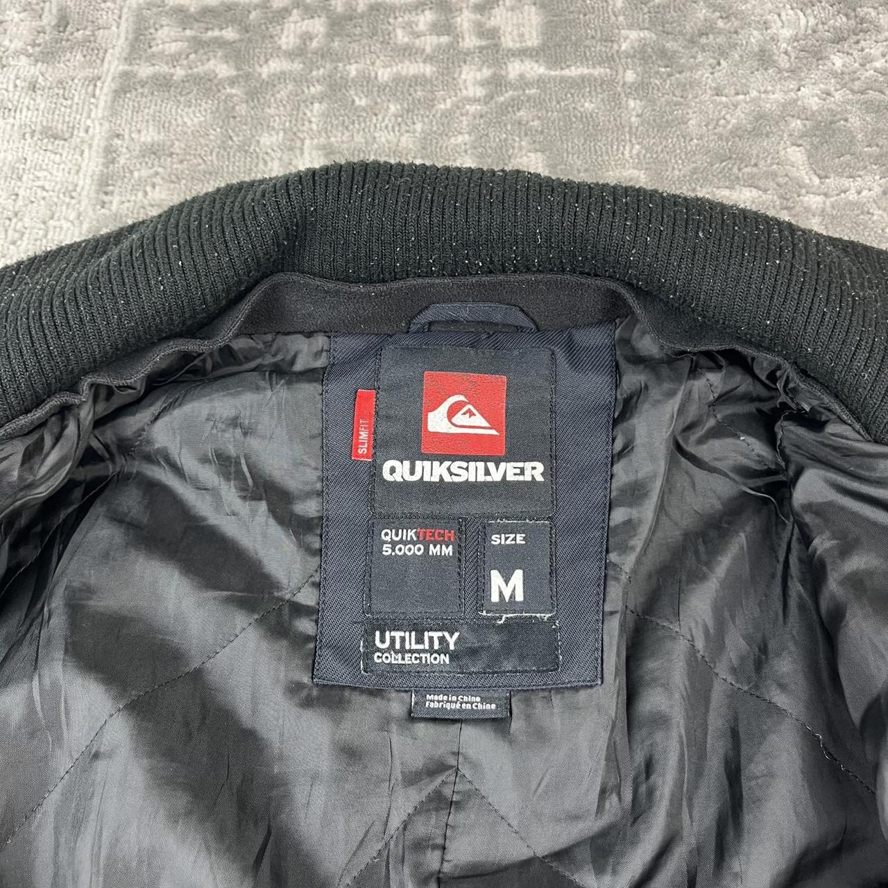 VINTAGE 00s QUIKSILVER UTILITY BOMBER JACKET BLACK
