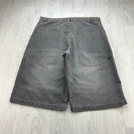 VINTAGE Y2K JOE BOXER BAGGY DENIM JORTS GREY