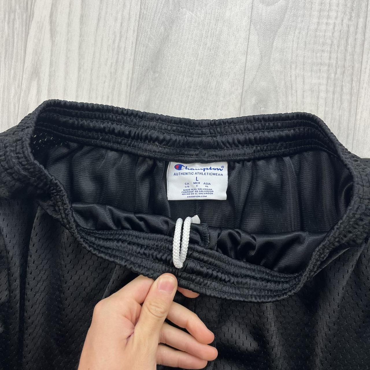 VINTAGE Y2K CHAMPION BAGGY MESH SPORT SHORTS BLACK
