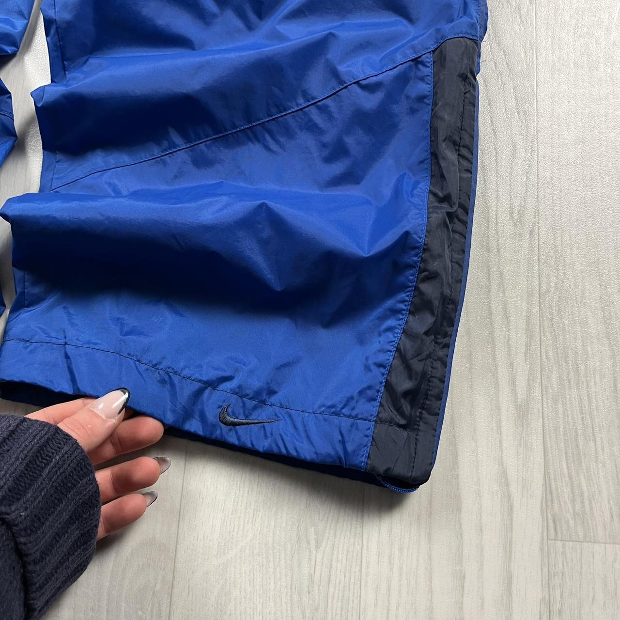 VINTAGE Y2K NIKE BAGGY WIDE LEG TRACKSUIT BOTTOMS BLUE