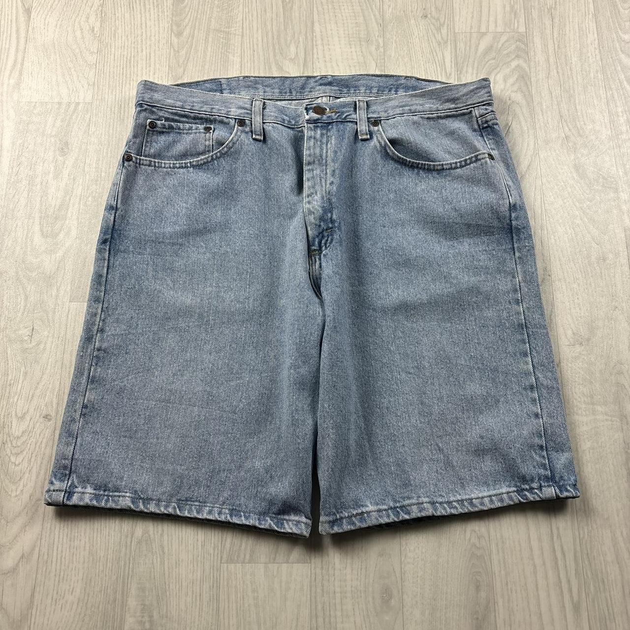 VINTAGE 00s WRANGLER BAGGY LOOSE JORTS BLUE