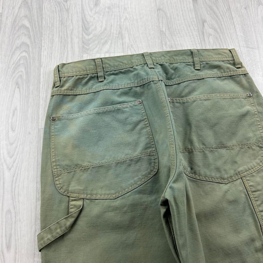 VINTAGE Y2K CATERPILLAR BAGGY CARPENTER JEANS GREEN