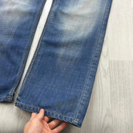 VINTAGE Y2K TIMEZONE STRAIGHT LEG BAGGY JEANS BLUE