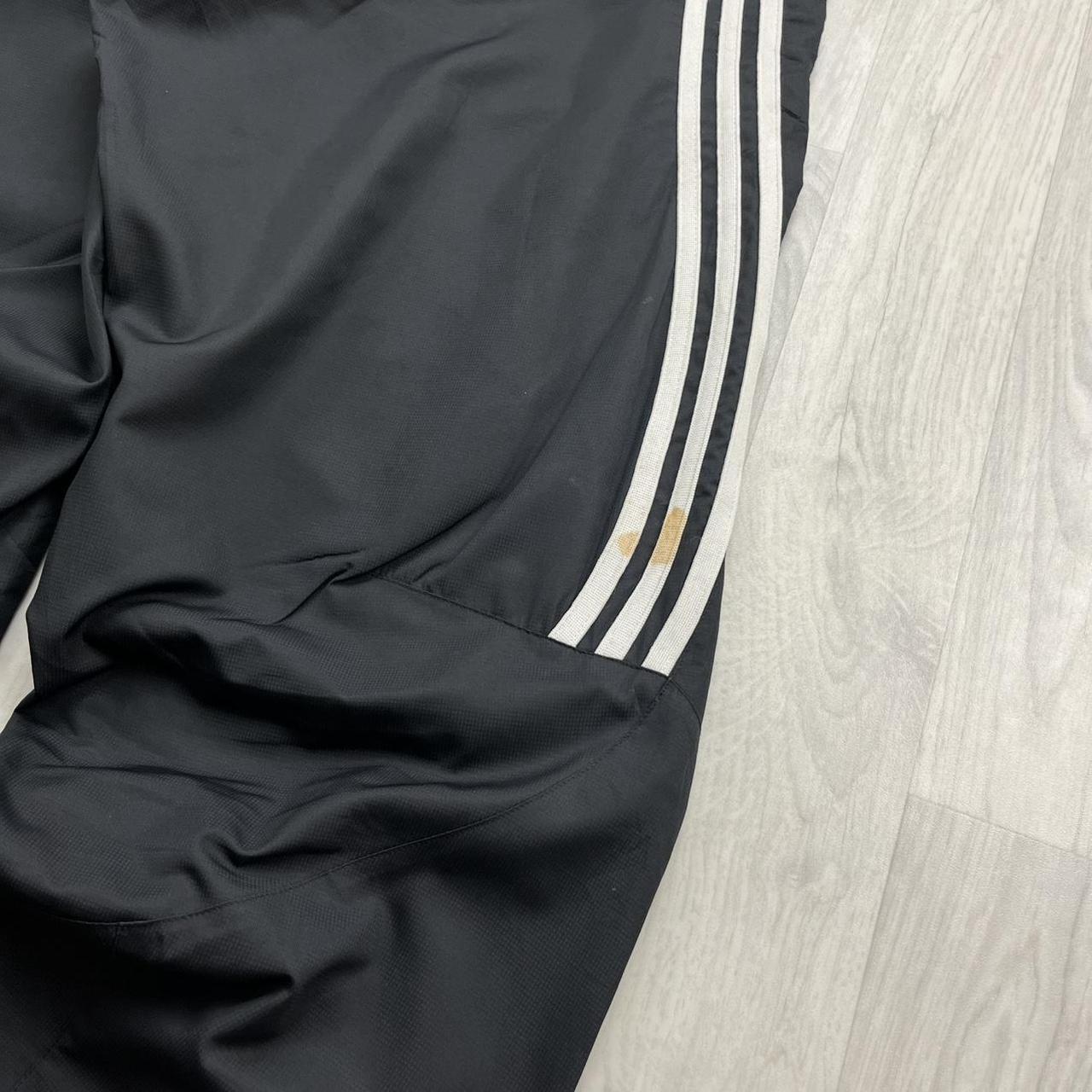 VINTAGE Y2K ADIDAS SIDE STRIPE BAGGY TRACKSUIT BOTTOMS BLACK