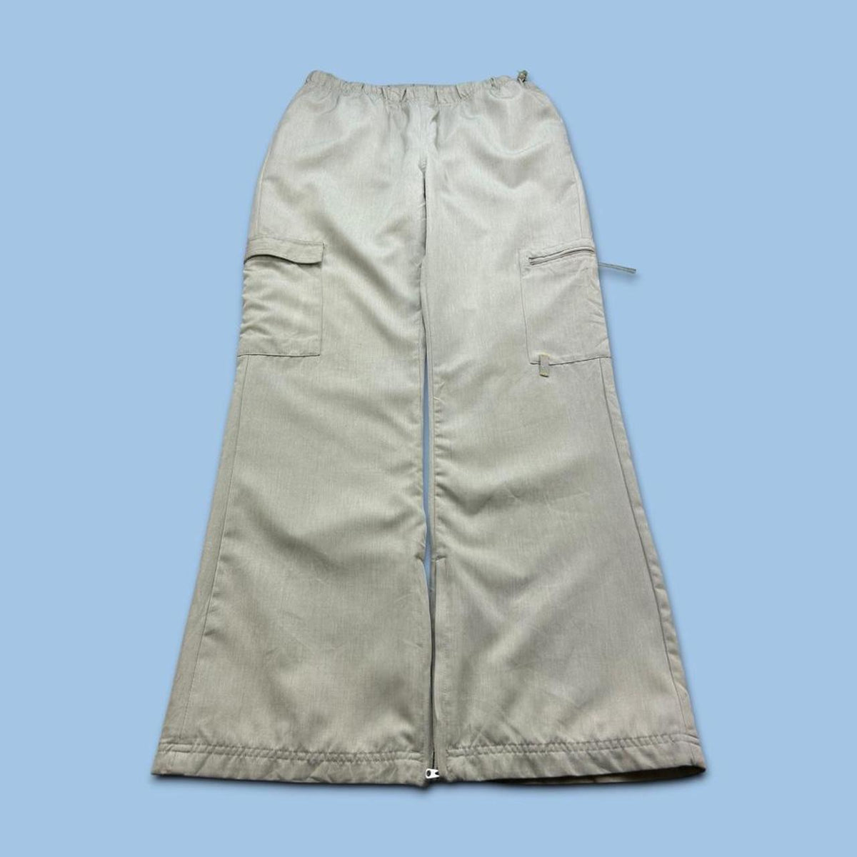 VINTAGE Y2K NIKE LOW RISE TRACKSUIT BOTTOMS CREAM