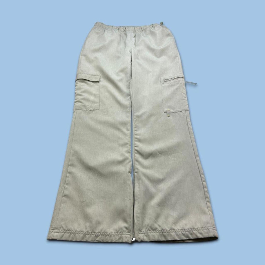VINTAGE Y2K NIKE LOW RISE TRACKSUIT BOTTOMS CREAM