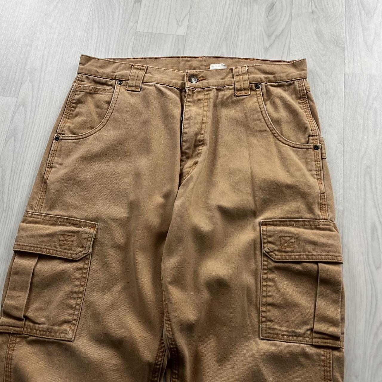 VINTAGE KEY BAGGY STRAIGHT LEG CARPENTER JEANS TAN