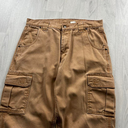 VINTAGE KEY BAGGY STRAIGHT LEG CARPENTER JEANS TAN