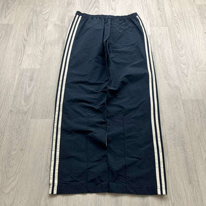VINTAGE Y2K ADIDAS LOW RISE BAGGY TRACKSUIT BOTTOMS NAVY
