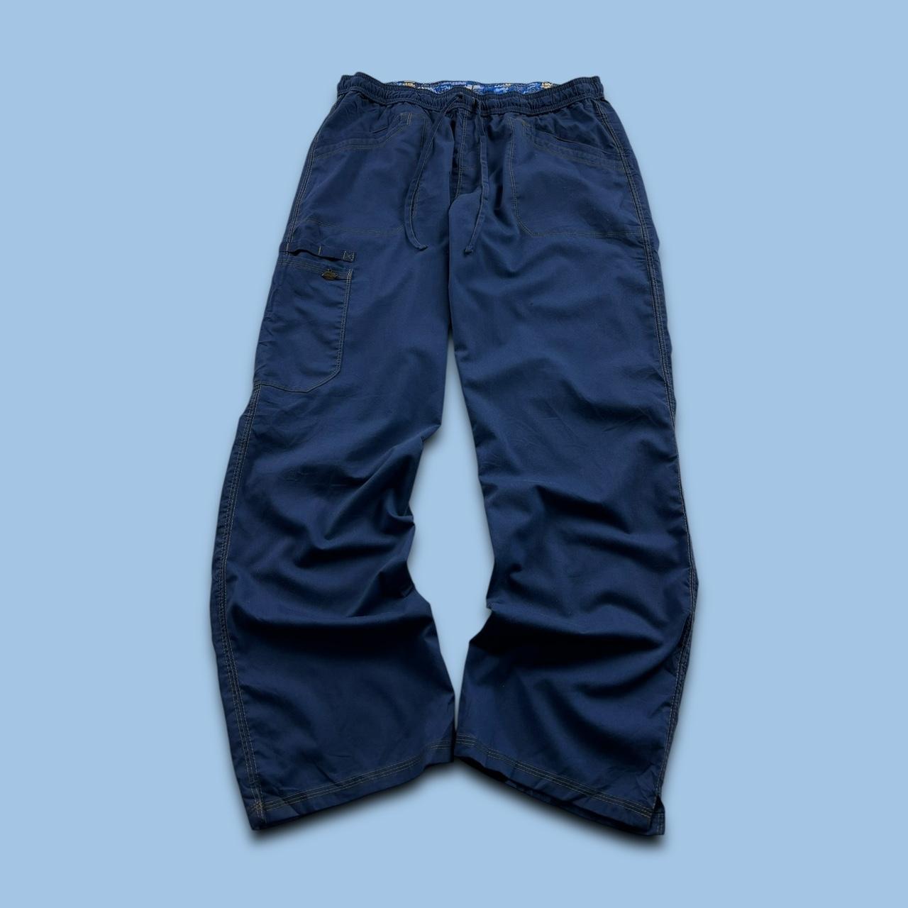 VINTAGE Y2K DICKIES BAGGY TRACKSUIT BOTTOMS NAVY BLUE