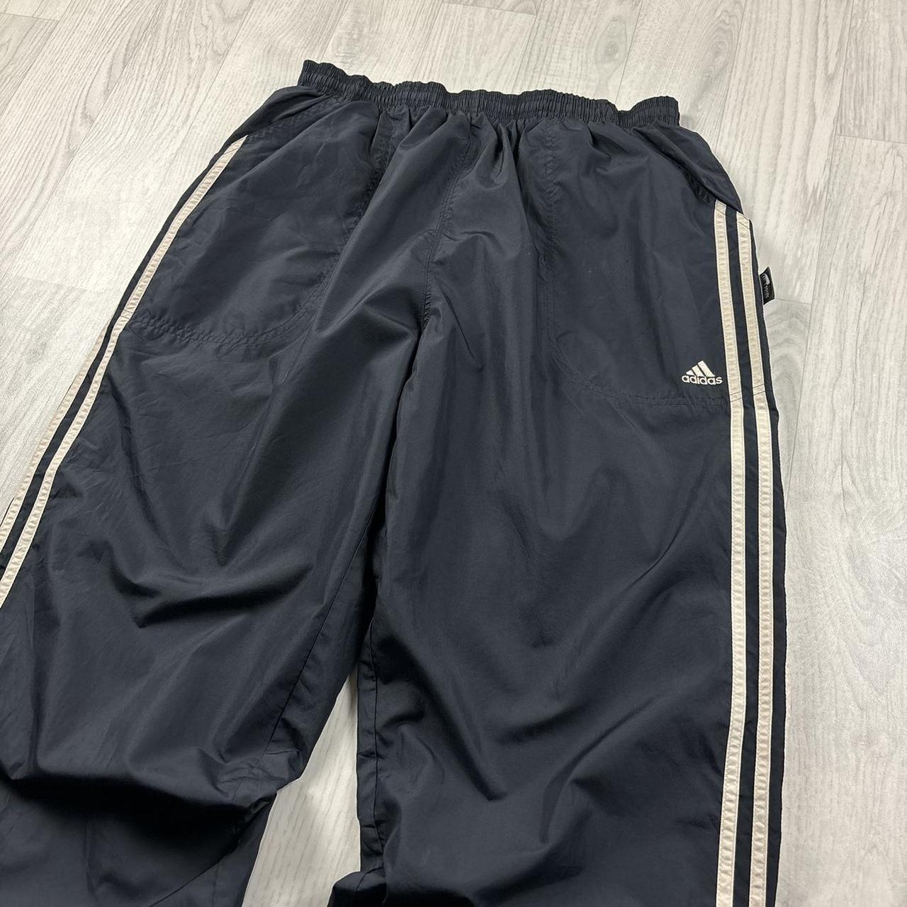 VINTAGE Y2K ADIDAS BAGGY TRACKSUIT BOTTOMS GREY