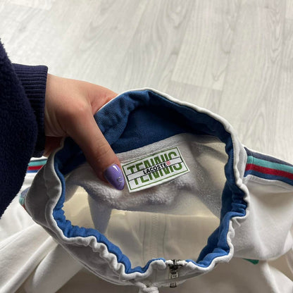 VINTAGE Y2K LACOSTE TENNIS SWEATSHIRT WHITE