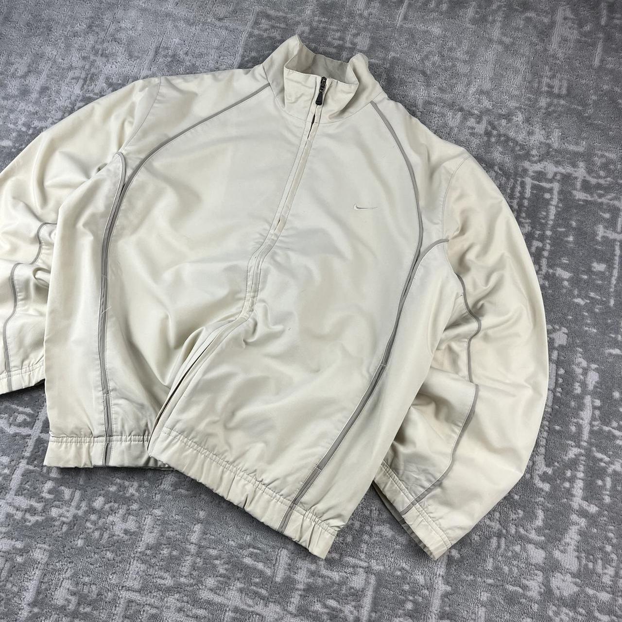 VINTAGE Y2K NIKE WINDBREAKER TRACKSUIT SPORTY JACKET CREAM