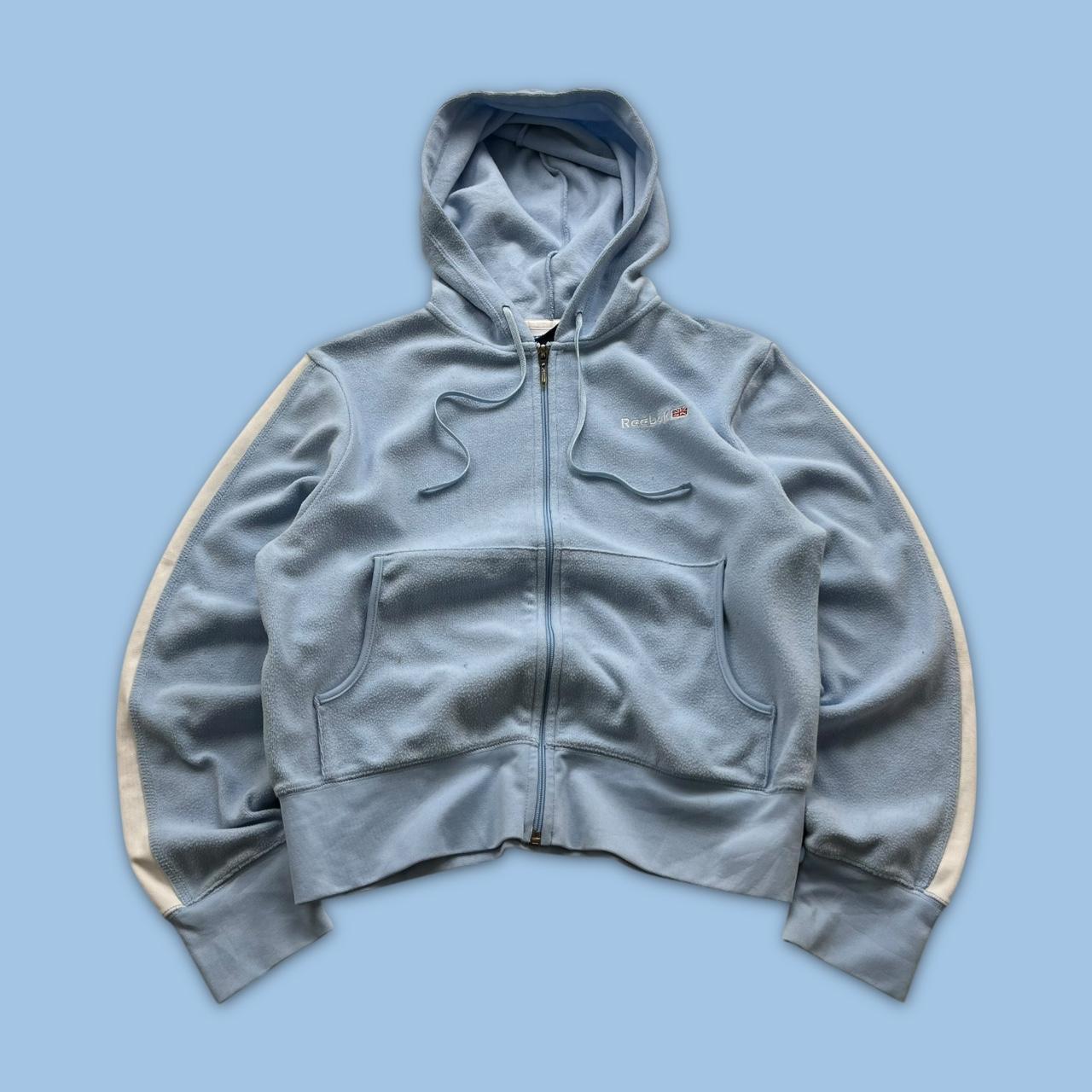 VINTAGE Y2K REEBOK ZIP HOODIE BABY BLUE