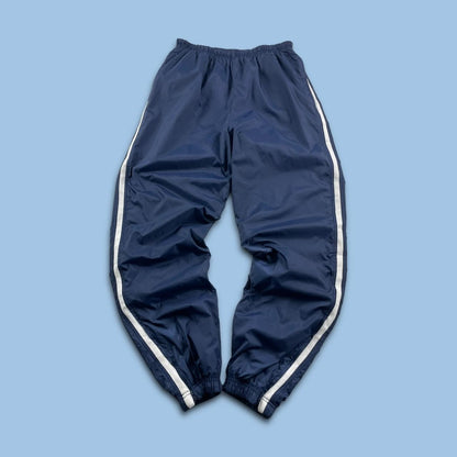 VINTAGE 90s NIKE BAGGY SHELL TRACKSUIT BOTTOMS NAVY (L)